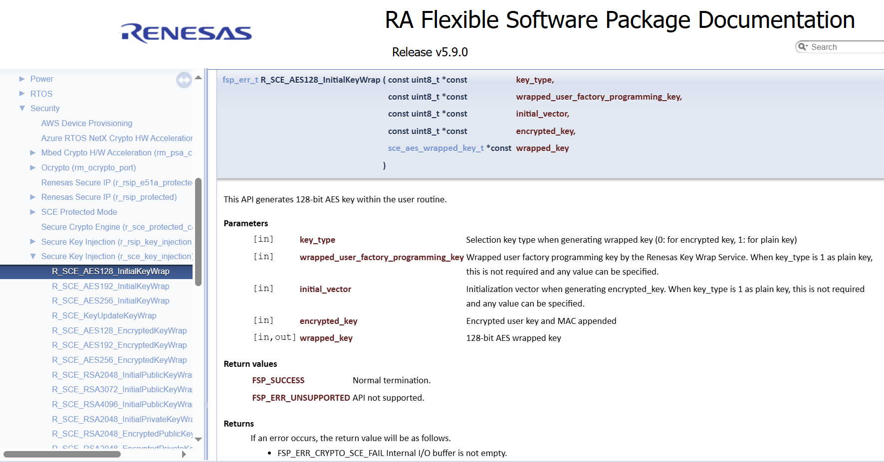 RA Family: How to create a user key using wrapped key formats through  compatibility mode with SCE5 or SCE7? | Renesas Customer Hub